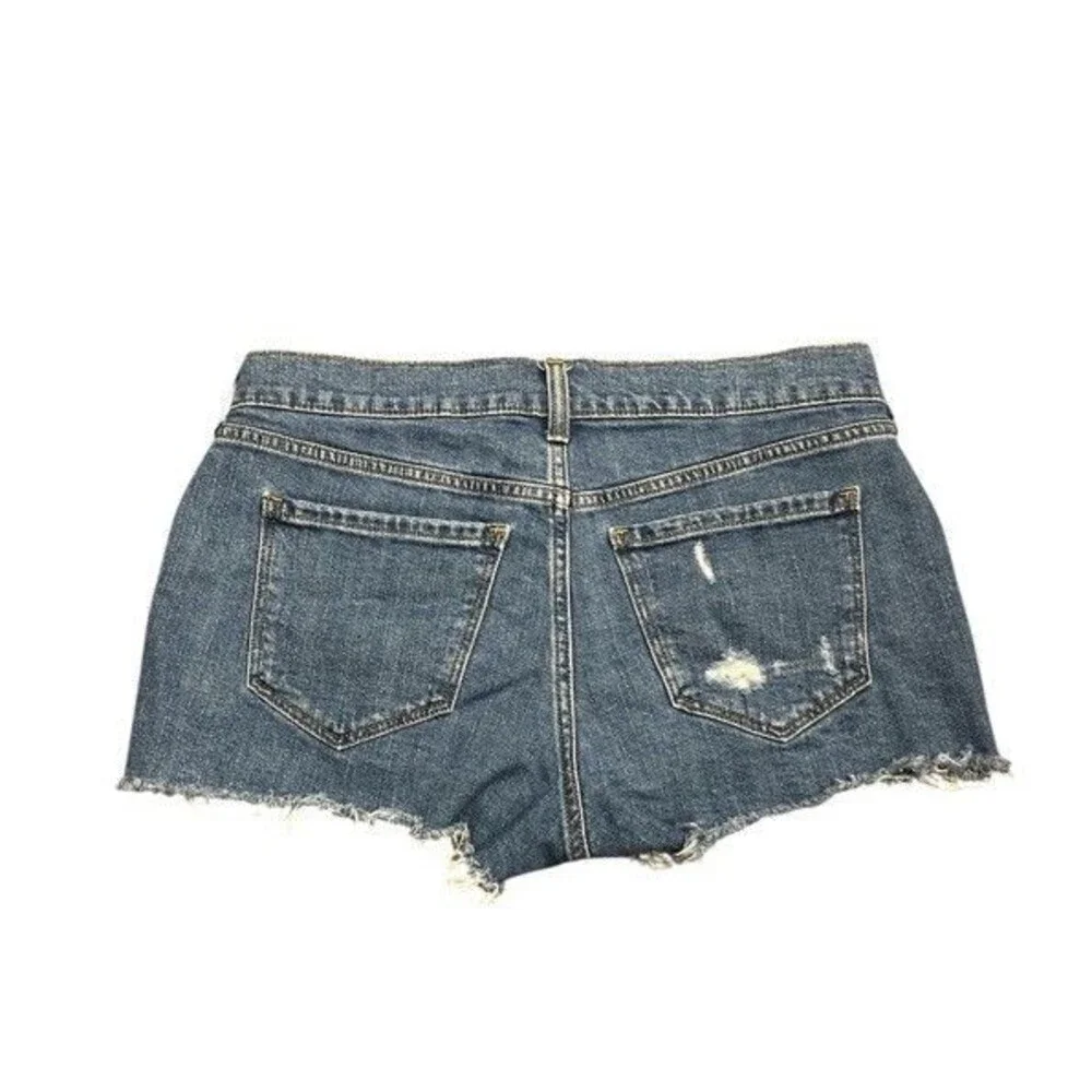 Old Navy Womens Denim Jean Shorts Size 2 Blue Boyfriend Short MidRise Distressed